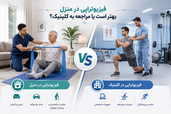 فیزیوتراپی در منزل بهتر است یا مراجعه به کلینیک؟
